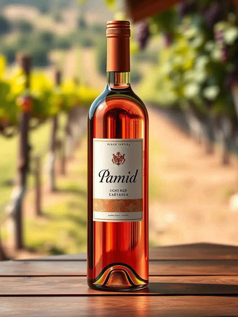 A bottle of FARDADO "com orgulho" wine, highlighting its bold label and the deep, powerful color of the wine, positioned against a backdrop of the rugged Douro landscape.